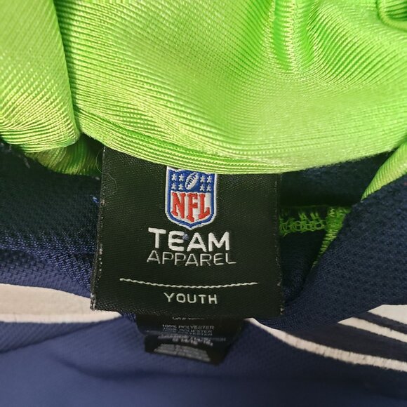 Seattle Seahawks NFL Team Apparel Blue/Green Hoodie Sweatshirt Sz YL EXCELLENT!! - Picture 7 of 7